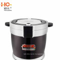 Gas-electric multi-purpose stainless steel casserole cooking pot